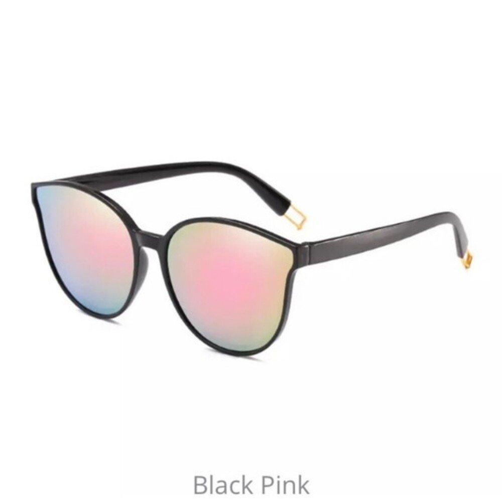 Cat‎ Eye Round Sunglasses for Women Men Retro Oversized Sun Glasses